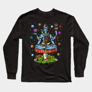 Lord Shiva Mushroom Meditation Long Sleeve T-Shirt